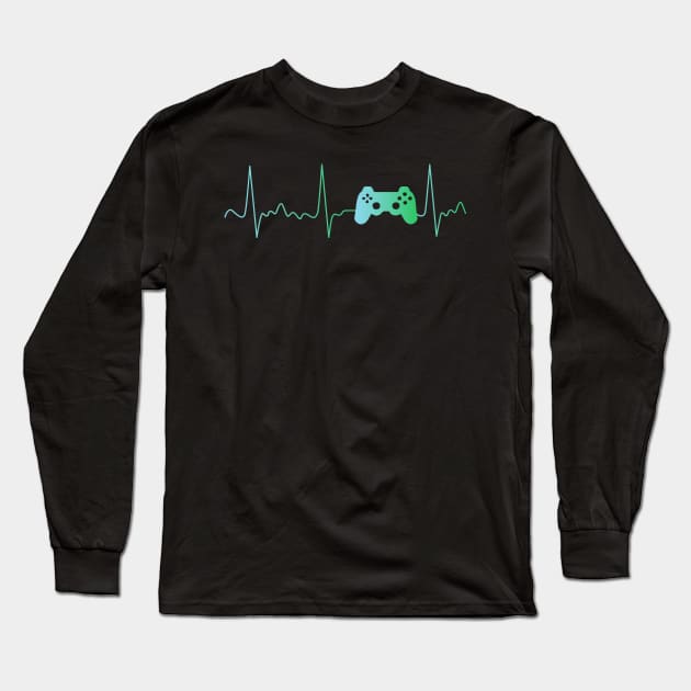Gamer Heartbeat Long Sleeve T-Shirt by TheMegaStore